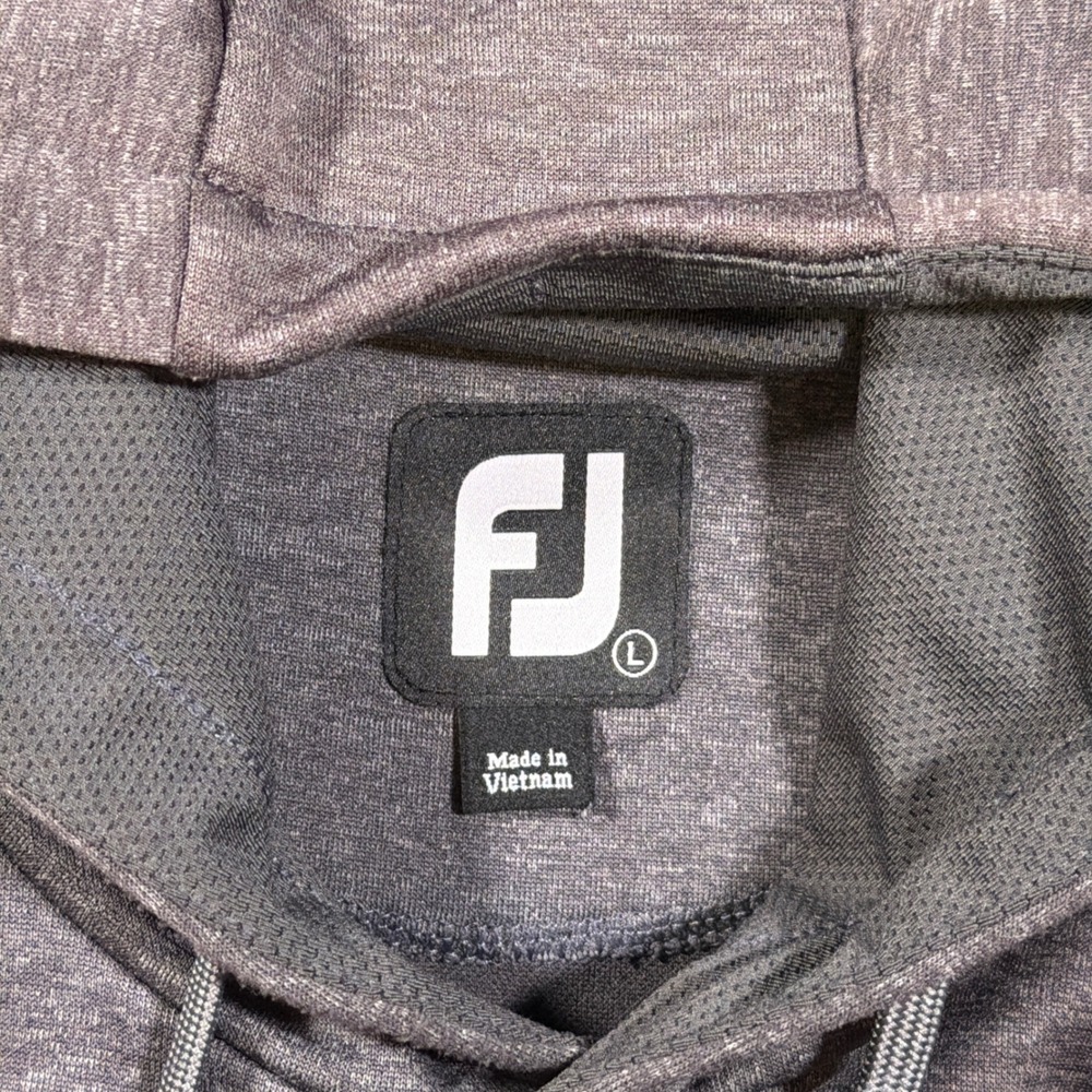 FootJoy Hoodie Men Large Gray Waterford Golf Club Performance Pullover Stretch - Picture 3 of 7